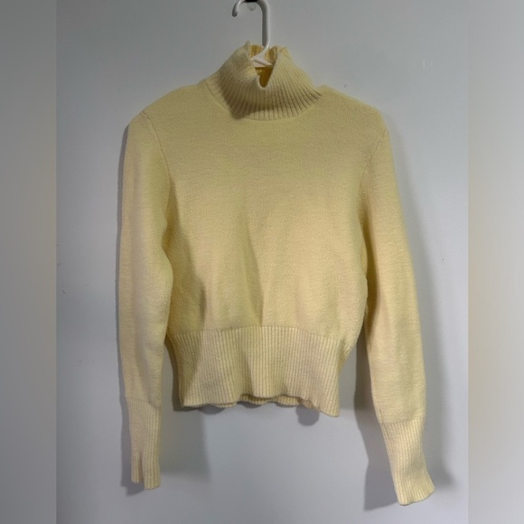 Zara  Yellow Cowlneck Knit Sweater - Picture 1 of 3